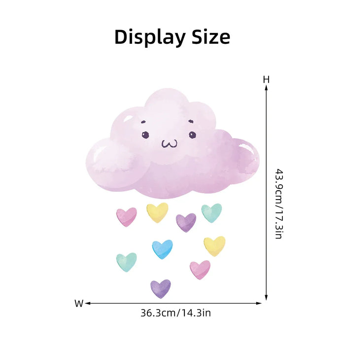 Adorable Rainbow Cloud Wall Stickers For Kids Room Decor