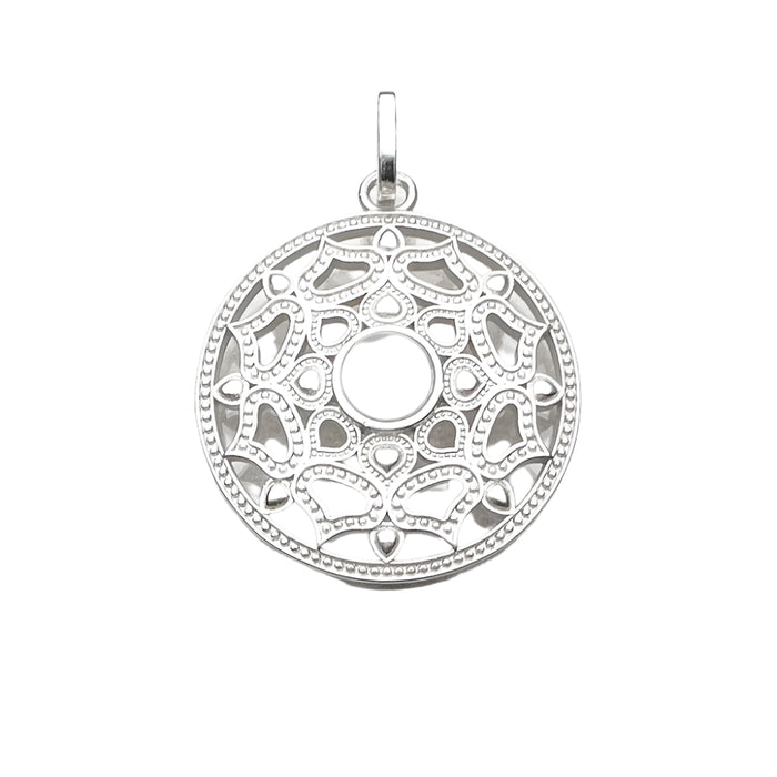 925 Sterling Silver Opal Lotus Pendant Glam Jewelry European Style Trendy Accessory Soul Gift For Women