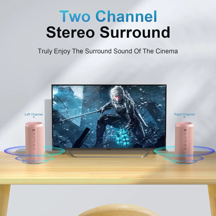 Waterproof Bluetooth Speaker 24W Sound Colourful Lights