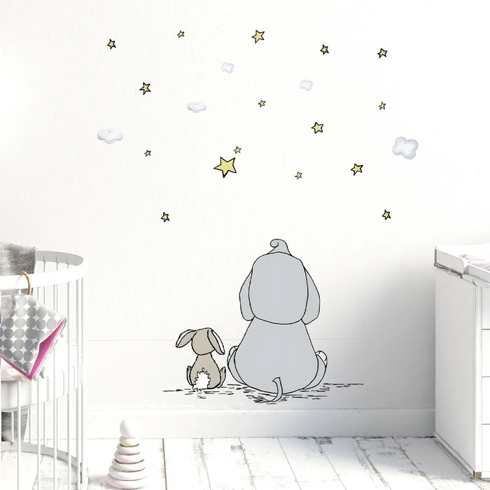 Adorable Elephant Wall Sticker For Kids Room