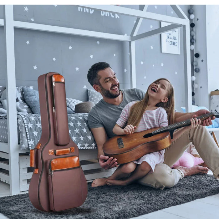 41 Waterproof Acoustic Guitar Bag With Double Straps