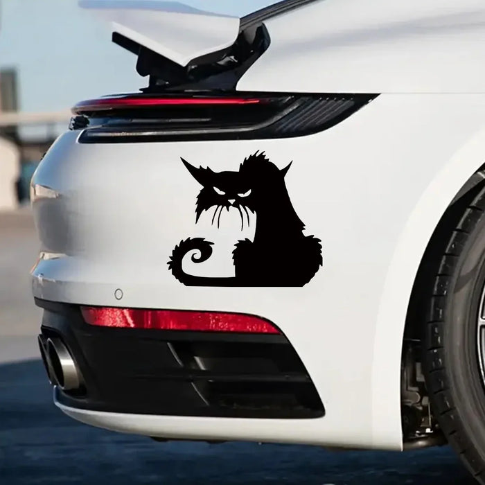 1 Self Adhesive Pvc Window Sticker For Home Decor Cold Black Cat Pattern