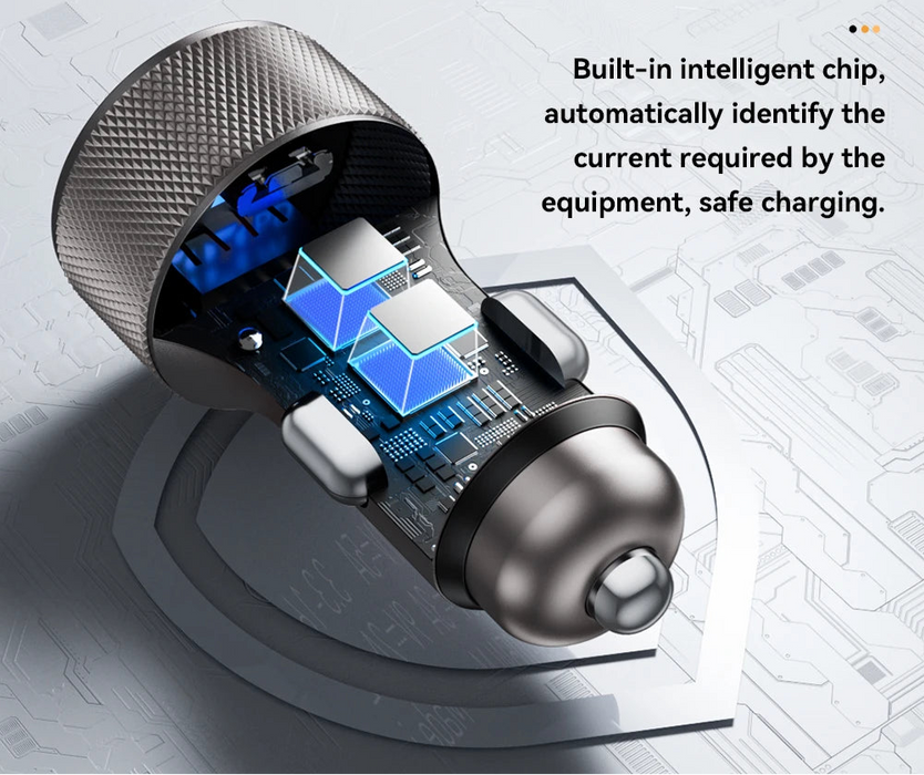 Usb C Car Charger 45W 2 Ports Pd3.0 Qc3.0 Digital Display Car Phone Charger For Iphone 16 15 Xiaomi Huawei Samsung Oppo