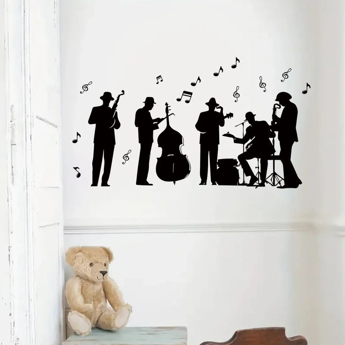 Musical Band Silhouette Wall Stickers For Kids Room Decor