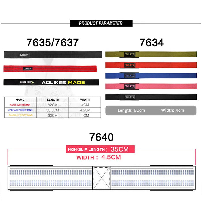 Pair of Anti Slip Weightlifting Straps For Strength Training Deadlifts Crossfit Wrist Support