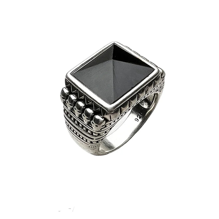 925 Sterling Silver Ethno Skulls Cocktail Ring Europe Style Unisex