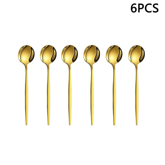 4 / 6 / 16 / 24 Piece Gold Stainless Steel Tableware Set For Home Restaurant Hotel Party Includes Knife Fork Spoon
