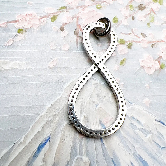 925 Sterling Silver Large Infinity Summer Pendant Trendy Gift For Women