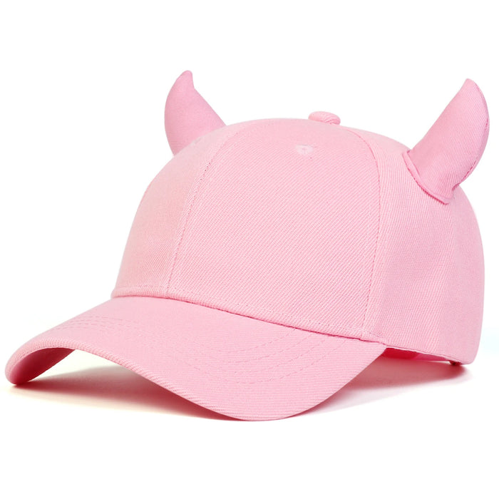 Customizable Bull Horn Baseball Cap Adjustable Sun Hat For Outdoor Activities