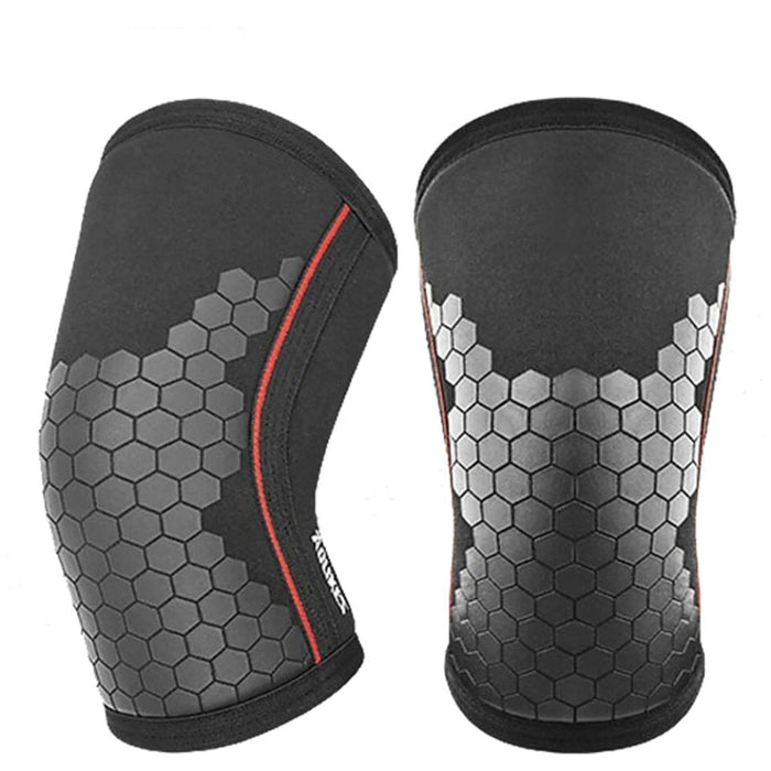 Pair of 7Mm Knee Sleeves For Weightlifting & Powerlifting Men & Women
