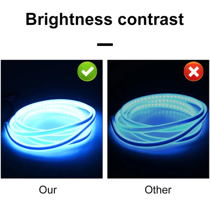 12V Led Car Hood Atmosphere Light Strip Waterproof Exterior Decoration For Headlights