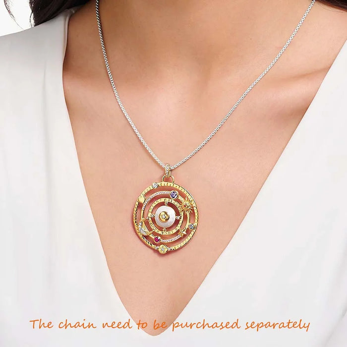 925 Sterling Silver Galactic Love Talisman Pendant Energy Charm For Women