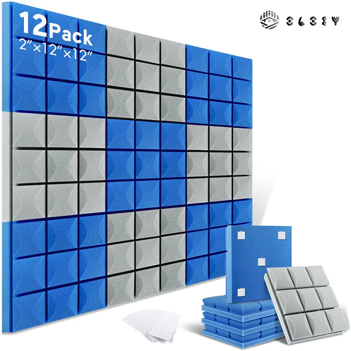 12 Pack Acoustic Foam Panels For Soundproofing Ktv Studio Bedroom