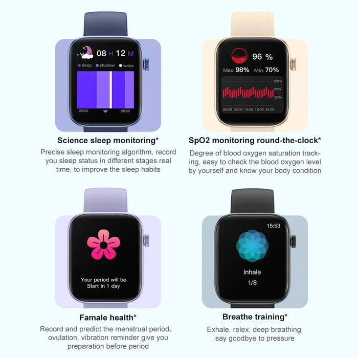 Unisex Ip68 Smartwatch With Voice Calling & Health Monitoring
