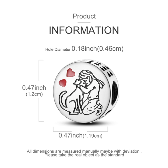 925 Sterling Silver Dog Charms For Women Fine Diy Jewelry