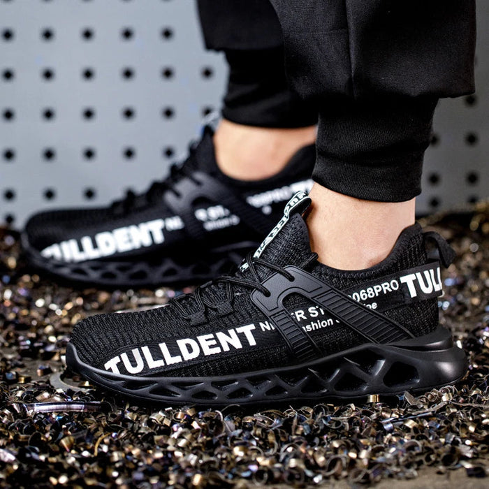 Mens Steel Toe Work Sneakers Anti Impact & Anti Piercing Indestructible Protection