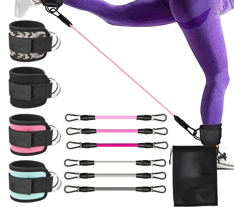 Double D Ring Ankle Cuffs For Gym Workouts Cable Ankle Straps For Glutes Legs And Strength Training