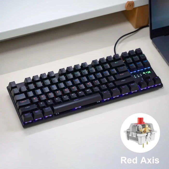 Colourful Wired Mechanical Keyboard 10 Lighting Options Windows Compatible
