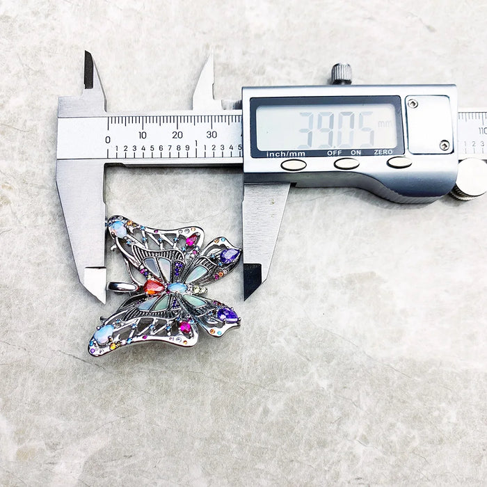 925 Sterling Silver Bohemia Butterfly Pendant Colourful 2022 Gift For Women