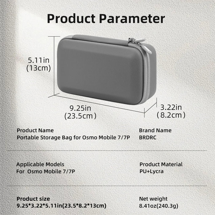 Storage Bag For Dji Osmo Mobile 7 / 7 Pro Carrying Case Waterproof Handheld Gimbal Portable Case Bag Gimbal Camera Accessories