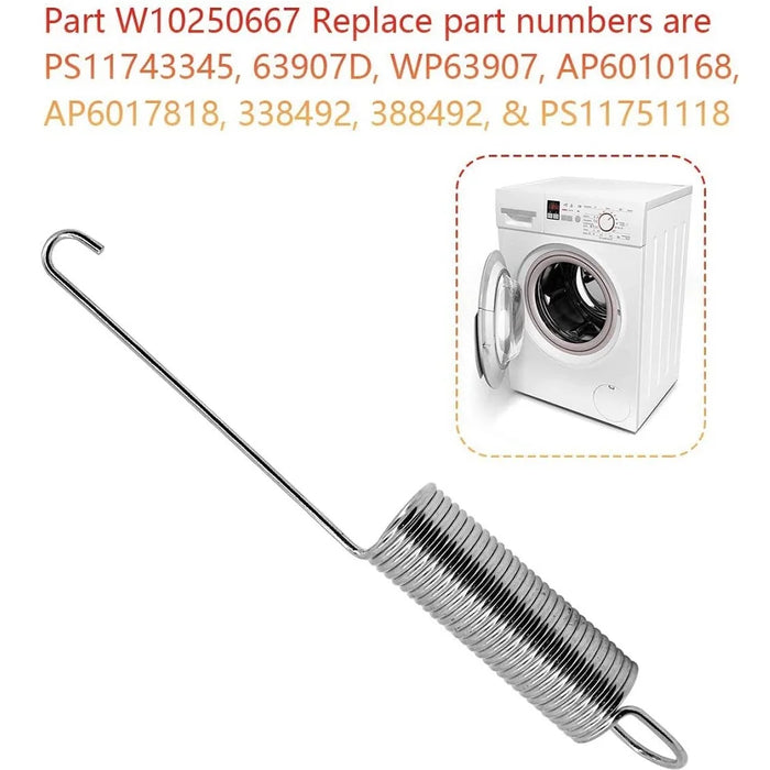 4 Pack Washer Spring Tub Counterbalance For Whirlpool W10250667 Suspension Spring Ap4459650 Ps2363196