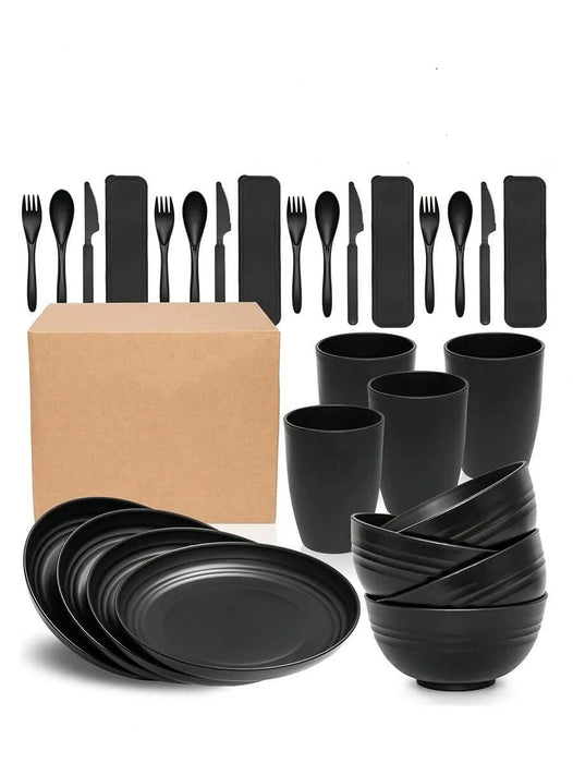 7 / 28 Piece Plastic Tableware Set For Home Kitchen Party