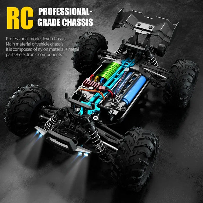 High Speed 4wd Rc Car LED Lights 50km/h Drift Monster Truck for Kids