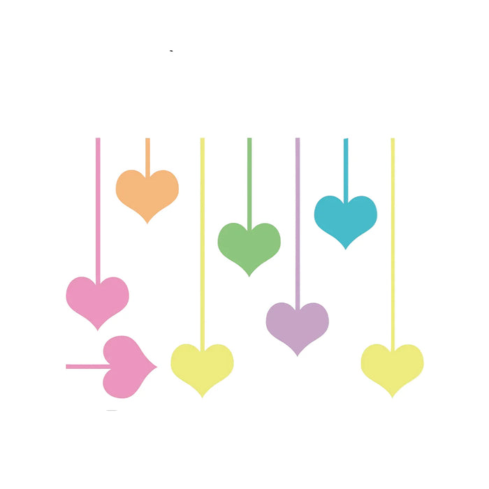 Colourful Heart Wall Stickers For Kids Room Decor