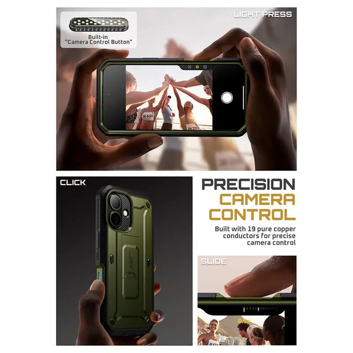 For Iphone 17 6.3 Inch 2025 Ub Pro Full-Body Heavy Duty Rugged Phone Case With Built-In Screen Protector