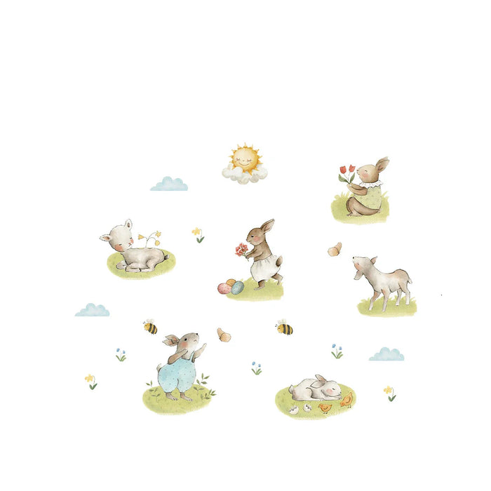 Adorable Rabbit Wall Decals For Kids Room Decor