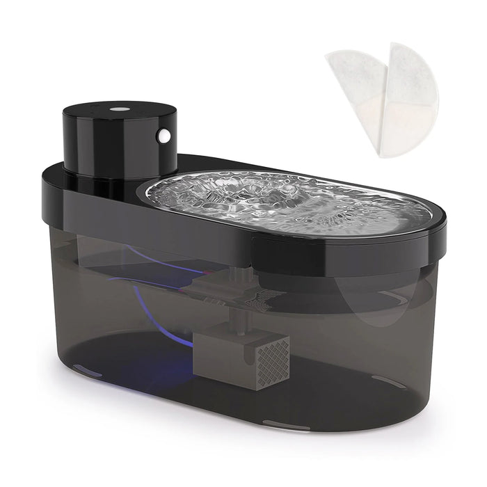 Stainless Steel Cat Water Fountain With Led And 3 Modes