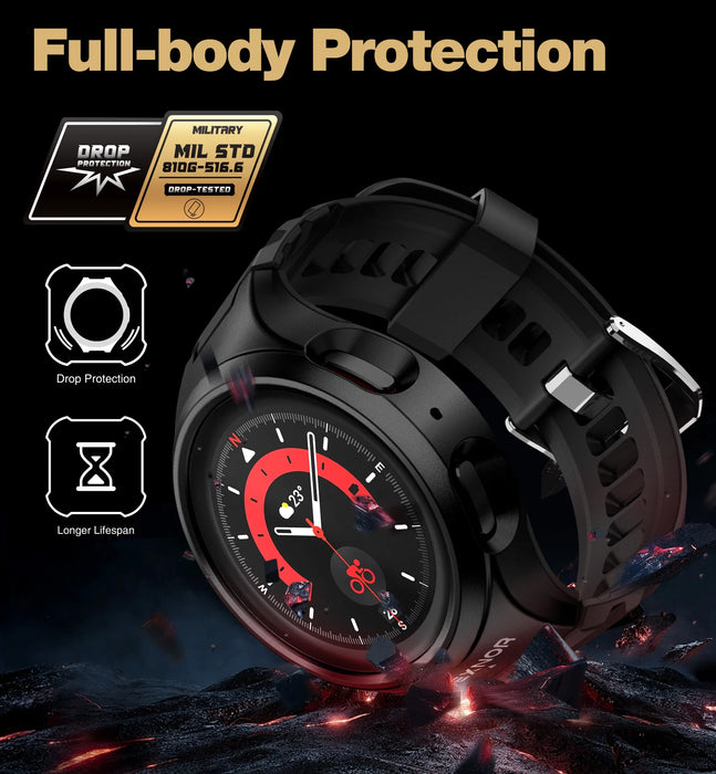 For Samsung Galaxy Watch 5 Pro 45Mm 2022 Rugged Military Grade Shockproof Case