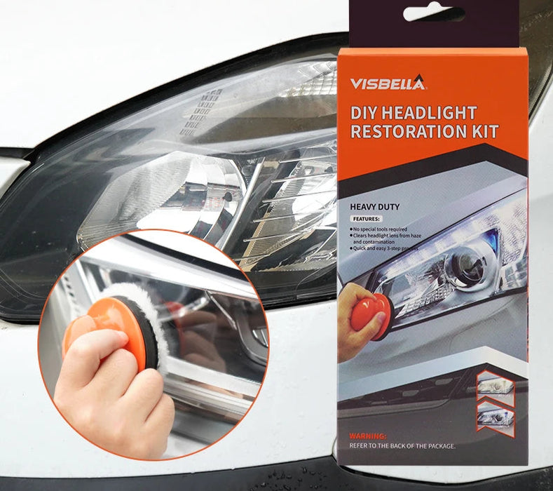 Car Headlight Polishing Kit Automotive Yellowing Taillight Manual Sanding Tool Rear Light Darkening Scratch Restoration
