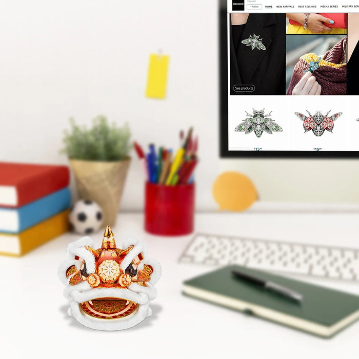 Traditional Chinese Lion Metal Puzzle Kit Creative Gift