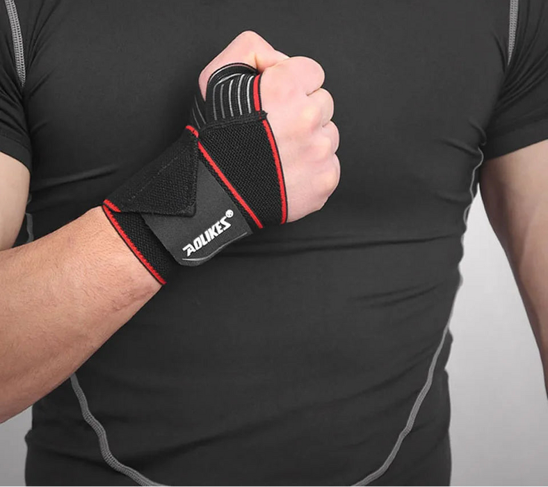 Pair of Powerlifting Wrist Support Strap Gym Crossfit Compression Brace