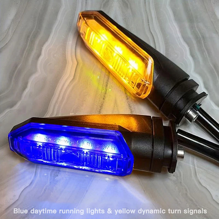 12V Motorcycle Led Turn Signal Lights Amber Flashing Indicators 2Pcs