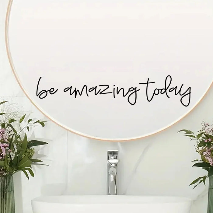 English Be Amazing Wall Mirror Sticker For Kids Room Decor