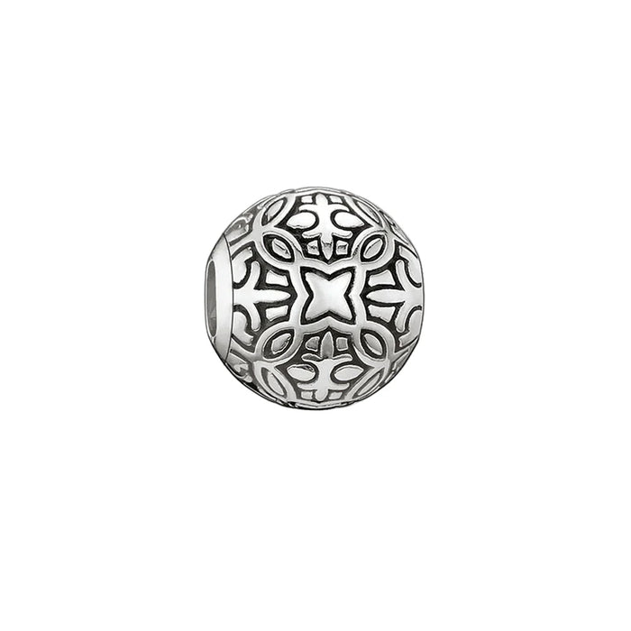 925 Sterling Silver Arabesque Ornament Beads European Jewelry Accessory