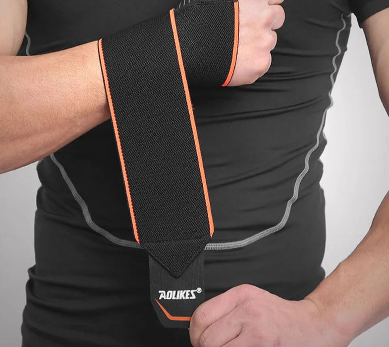 Pair of Powerlifting Wrist Support Strap Gym Crossfit Compression Brace