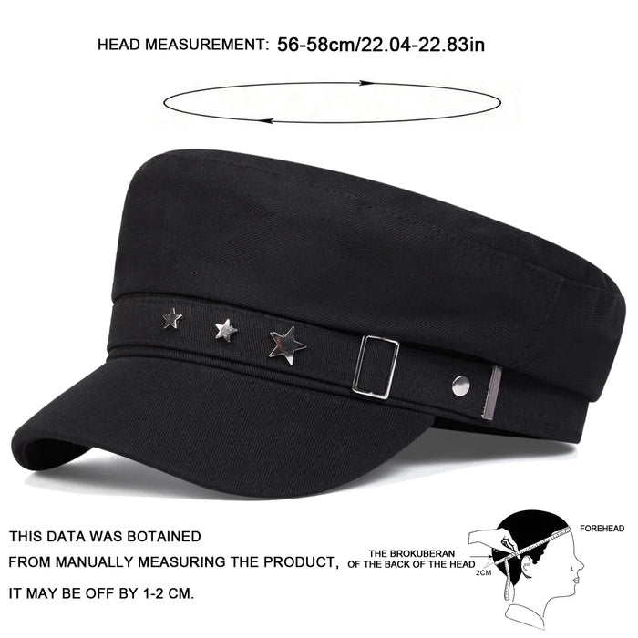 Stylish Unisex Military Hat For Outdoor Sports Five Pointed Star Design