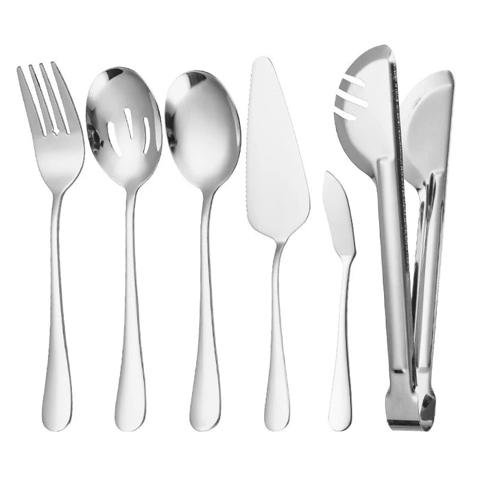 5 / 6 Piece Stainless Steel Serving Spoon Set For Family Dinners