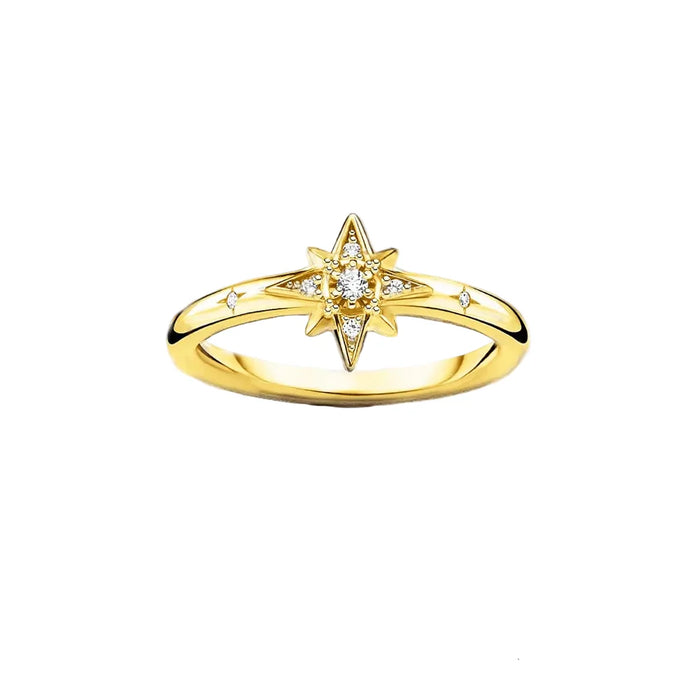 925 Sterling Silver Europe Style Star Ring Fine Jewelry For Women