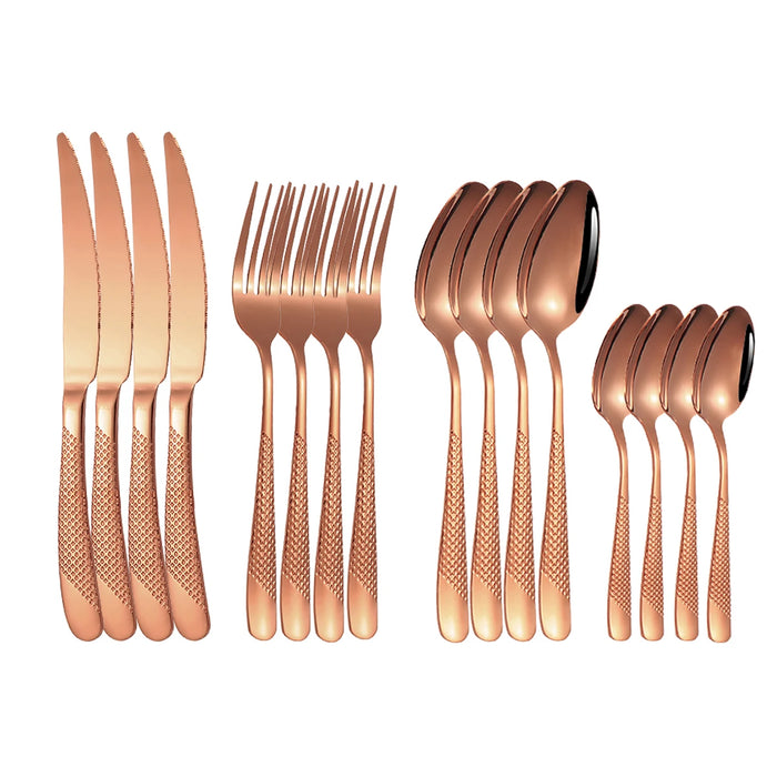 High Grade Stainless Steel Steak Knife And Fork Set