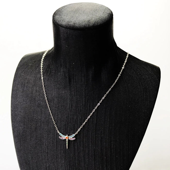925 Sterling Silver Dragonfly Pendant Bohemian Gift For Women