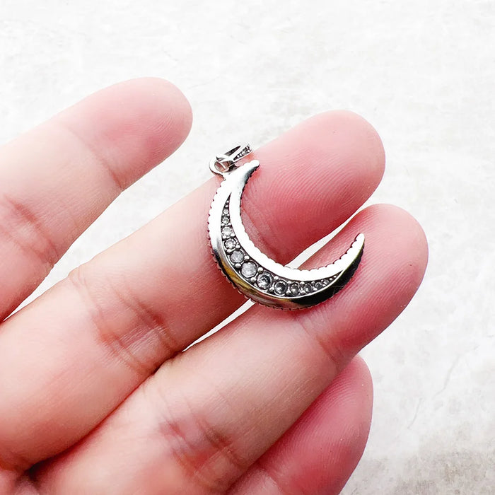 925 Sterling Silver Bohemian Moon Pendant Royalty Collection