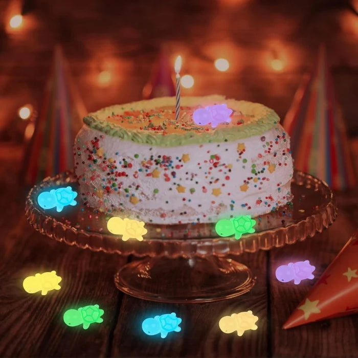 Mini Glow In The Dark Resin Turtles 6 Colors