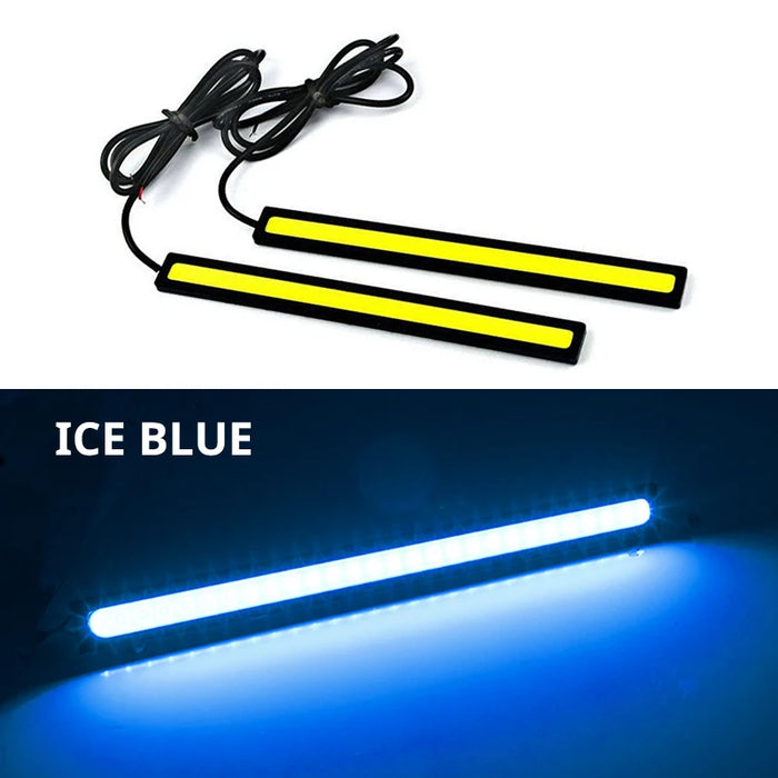 Ultra Thin Led Car Cob Drl Lights Superbright Low Consumption 12V Universal