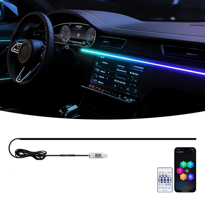 Rgb Car Interior Ambient Light Music Control
