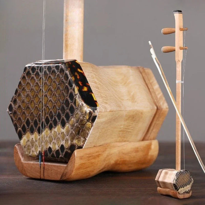 Traditional 2 String Wooden Erhu For Children
