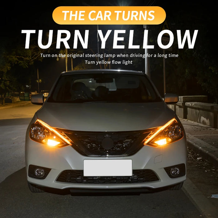 2Pcs Flexible Led Drl Car Daytime Running Lights White / Yellow 12V